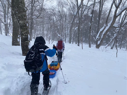 スノーシューハイキングの写真